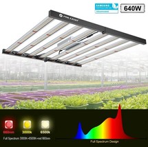 640W w/samsung LED Grow Light Dimmable Waterproof Full Spectrum for Hydroponics - £209.31 GBP
