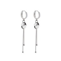 VOQ Silver Color Round Discs Hoop Earrings for Women Long Tass Earrings Fashion  - £7.12 GBP