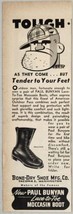 1947 Print Ad Paul Bunyan Moccasin Boots Bone-Dry Shoe Co. Tacoma,Washington - £7.79 GBP