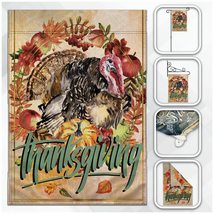 Thanksgiving Turkey Garden Flag 12x18in Seasonal Garden Flag Fall Autumn 100D - £3.90 GBP