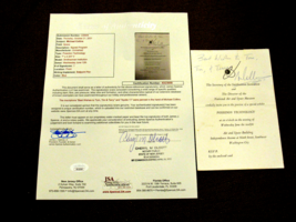 Michael Collins Apollo 11 Nasa Astronaut Signed Auto Poseidon Tech Invite Jsa - £633.08 GBP