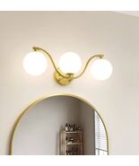 Mercer41 Reshmi Gold  Seel Wavy Dimmable  Vanity Light Bathroom Light - $88.19