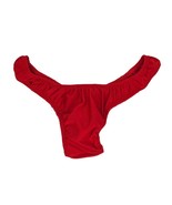Red Satin Thong Gaff Panty - Crossdresser Transgender Panties Smooth Tuck - $13.10 CAD