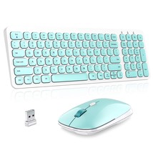 Wireless Keyboard Mouse Combo, Compact Full Size Wireless Keyboard And Mouse Set - £43.48 GBP
