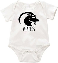 VRW Aries Unisex Creeper Romper Birthday Baby Reveal Baby Shower (White,... - $14.84