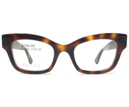 Gucci Eyeglasses Frames GG0031O 002 Tortoise Square Cat Eye Full Rim 48-20-140 - £186.68 GBP