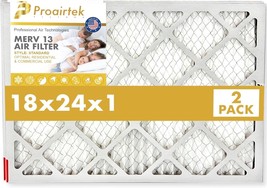 Proairtek AF18241M13SWH Model MERV13 18x24x1 Air Filters (Pack of 2) - $19.99