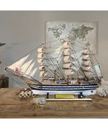 Large Assembled Sailboat Model Of Amerigo Vespucci Wooden Boat Ornament - $391.12 CAD+