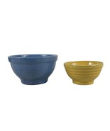 Vintage &#39;Bauer&#39; Pottery Ring Ware Mixing Bowls – Delph Blue 6” &amp; Yellow ... - $516.44 MXN
