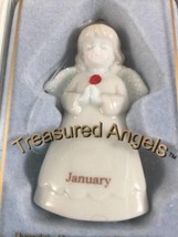 Treasured Angels Porcelain Ornament Of The Month- January New Russ Berrie - $7.49