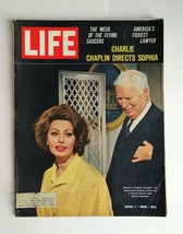 Life Magazine April 1, 1966 - Sophia Loren - Charlie Chaplin - Flying Saucers - £4.69 GBP