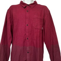 nixon shepard s2060 button up burgundy red shirt mens Size XXL - £15.48 GBP