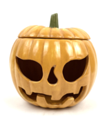 Vintage Ceramic Jack O Lantern Mold Pumpkin Halloween Decoration Lid 6.5” - $57.50 CAD