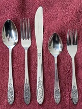 T &amp; N Stylecraft Stainless Flatware Victorian Rose Vignette Place Setting -Japan - £18.67 GBP