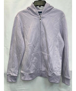 MSRP $25 Karen Scott Zip-Front Hooded Sweatshirt Purple Size Medium (DEF... - $16.56 CAD