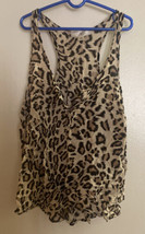 Iris Basic Womens Tank Top Size S Small Leopard Cheetah Pront Bust 32” - £3.94 GBP