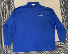 Boeing 100 Years Boeing 1/4 Zip Blue Pullover Long Sleeve Sweater Size 2... - $28.04