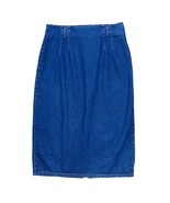 Womens Denim Skirt North West Blue Size 18 Darts Belt Loops Modest Back ... - $235.61 MXN