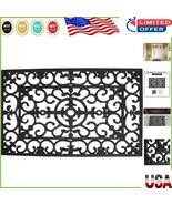 Durable Non-Slip Rubber Doormat 3&#39; x 2&#39; for Outdoor Elegance - $700.34 MXN