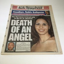 New York Post: July 6 2002 Death Of An Angel, Goodbye, Teddy Ballgame - £14.53 GBP