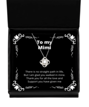To my Mimi, No straight path in life - Love Knot Silver Necklace. Model 64042  - $39.95
