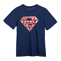 Superman Shining Stars Logo T-Shirt Blue - £12.89 GBP