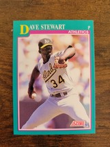 1991 Score #150 Dave Stewart - Oakland Athletics - MLB - Fresh Pull - £1.55 GBP