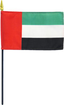 United Arab Emirates - 4&quot;X6&quot; Stick Flag - $3.42