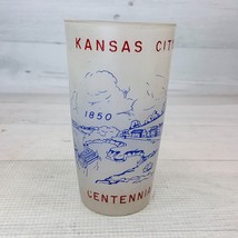 Vintage Kansas City Missouri Centennial Frosted Glass 1950 City &amp; Countr... - $17.45