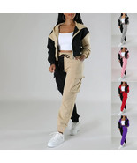 Women Loose Autumn Winter Two Pieces Suit Matching Sets Hoodie Tracksuit... - $21.35