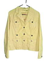 Ruff Hewn Blazer Button Front Linen Blend Tan Women&#39;s Size Medium - £9.47 GBP