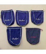 Crown Royal Bags Lot 5 Purple Gold Red Trim Drawstring Craft Sewing Waiter - $8.91