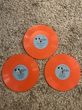Vintage Lot Of 3 Walt Disney Official Mickey Mouse Club 6” Orange Vinyl ... - $10.50