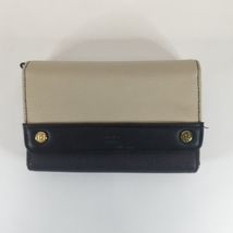 Tutilo New York Wristlet Wallet Faux Leather Blue &amp; Tan Zipper Coin Purs... - $8.29