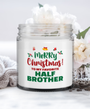 Funny Christmas Candle For Half Brother - Merry Christmas To My Favorite - 9  - £15.77 GBP