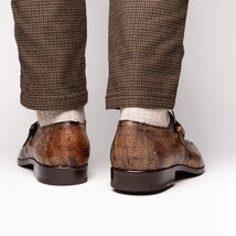 Men's Shoes genuine crocodile and lizard dress monk strap Toluca Rustic Orix image 8