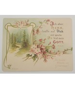 Victorian Religious Trade Card Bible Verse Happy Birthday Psalm 31:15 - $14.65