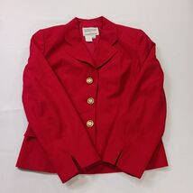 Vintage Mary Kay by Brookhurst Women's Red Wool Blend Blazer Jacket Size 2P - $39.59