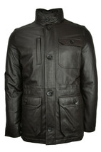 Brooks Brothers Men&#39;s Brown Genuine Leather Zip Up Utility Coat Jacket L 7751-4 - £296.39 GBP