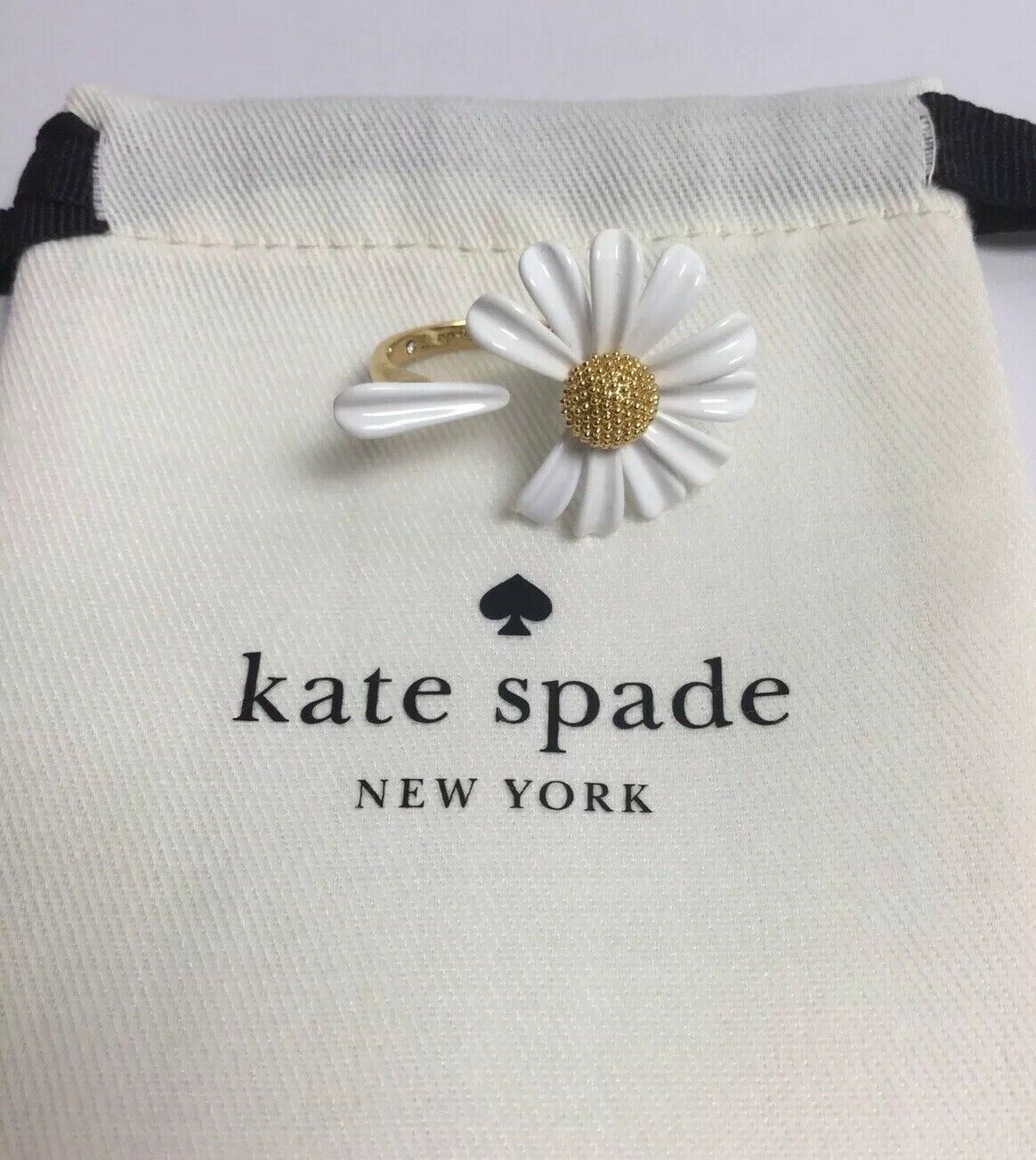 Primary image for Kate Spade New York Into The Bloom Petal White Ring Size  7 w/ KS Dust Bag New