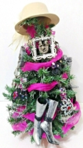 Steampunk Lady Themed Christmas Tree Hand Crafted &amp; Fully Decorated 18&quot; Tall - £41.44 GBP
