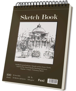 9&quot; X 12&quot; Sketch Book, Top Spiral Bound Sketch Pad, 100 Sheets 68Lb/100Gs... - $17.37