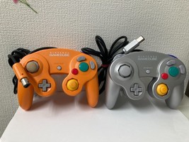 Nintendo Game Cube Controller Spice Orange &amp; Silver 2 pcs set  DOL-003 J... - $1,045.91 MXN