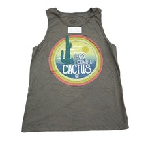 Go Climb A Cactus Shirt Womens S Olive Green Girlie Girl Originals Casual Tank T - $19.78