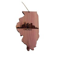 Chicago IL - Cedar Ornament - £15.32 GBP