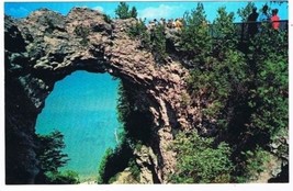 Michigan Postcard Mackinac Island Arch Rock - $2.10