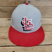 St Louis Cardinals New Era 59FIFTY Used Fitted 7 1/4 Hat Gray Red Nice S... - $16.45