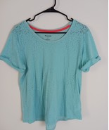 Columbia Blue Short Sleeve Tshirt Women&#39;s Size L - $214.75 MXN