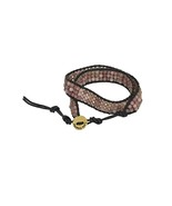 Lulu Dharma Pink/Brown Beaded Double-Wrap Bracelet - $461.34 MXN