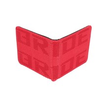 Brand New JDM Bride Red Custom Stitched Racing Fabric Bifold Wallet Leather Grad - £16.03 GBP